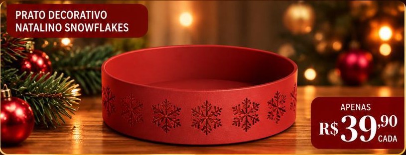 Prato Decorativo Snowflakes