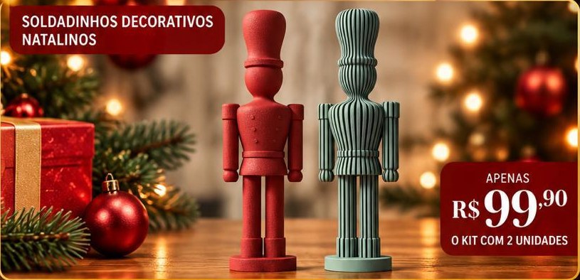 Soldadinhos Decorativos Natalinos