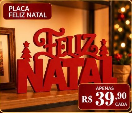 Placa Feliz Natal